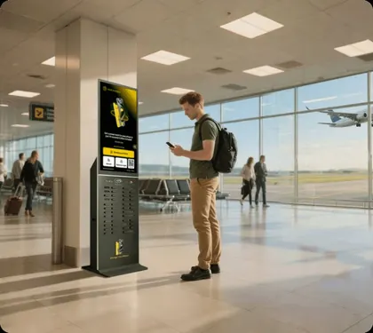 Station dans un aéroport