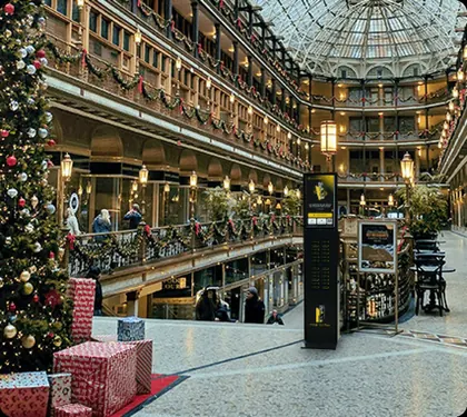 Station dans un centre commercial