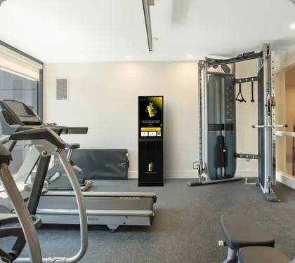 Station dans une salle de sport